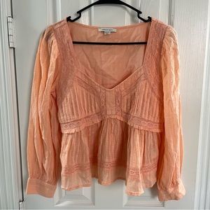 Coral blouse